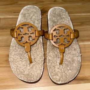 Tory Burch Miller Cloud Shearling Sandals 10